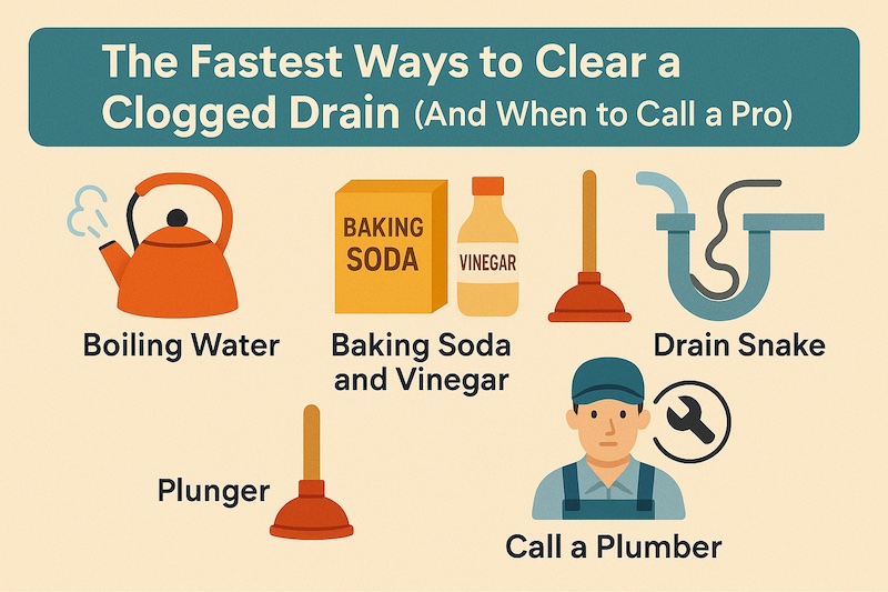 clear clogged drain