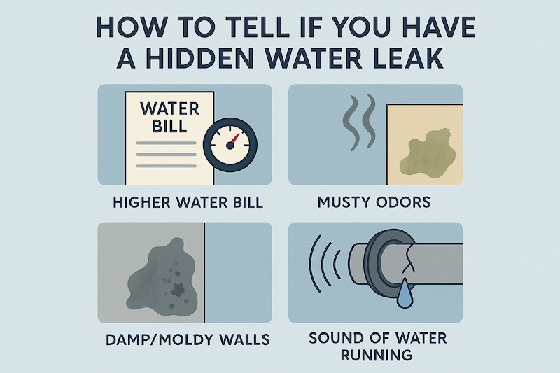 signs hidden water leak